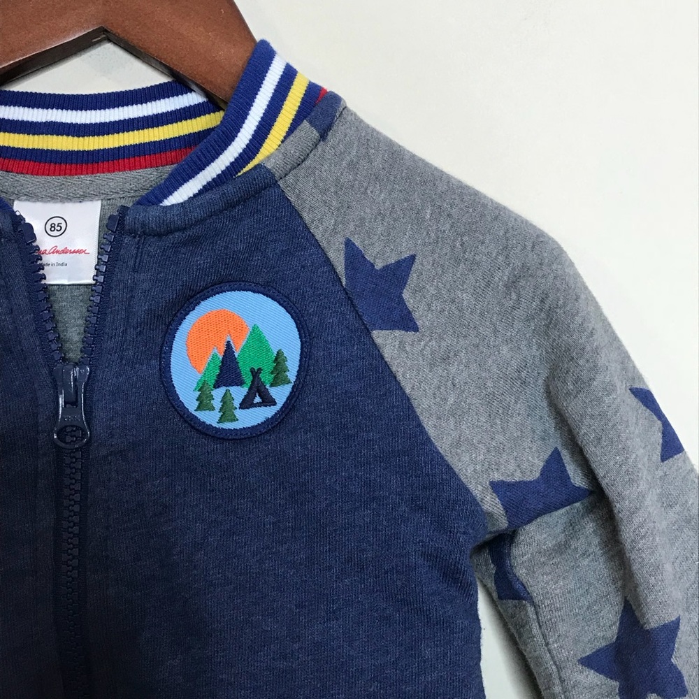 Hanna Andersson Sz 12M Embroidered Bomber